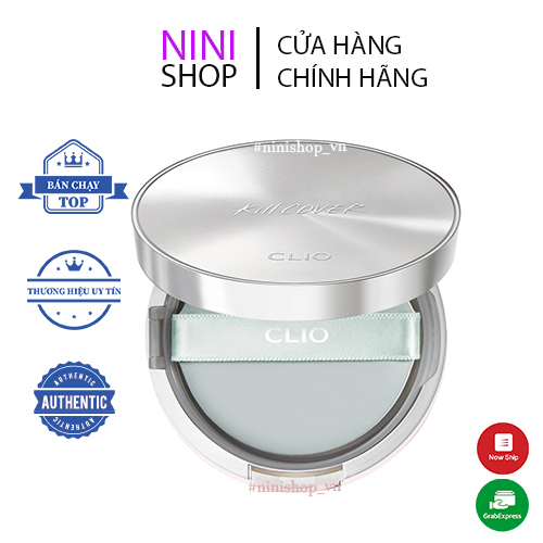 Phấn nước mới Clio Kill Cover Calming Cushion 6 Colors SPF40++PA++ 12g x 2ea