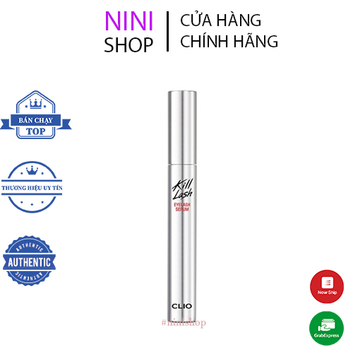 Dưỡng mi dài dày sau 4 tuần sử dụng Clio Kill Lash Eye Serum 9g 