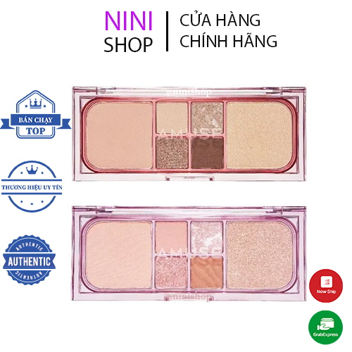 Phấn Mắt, Má Hồng Và Bắt Sáng AMUSE Vegan Face All Palette Thuần Chay