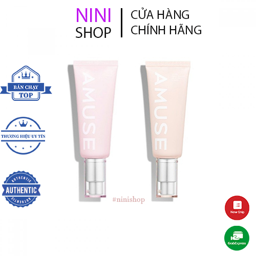 Kem Nền Nâng Tone Thuần Chay AMUSE Vegan Peach Cream SPF30 PA+++ 40ml