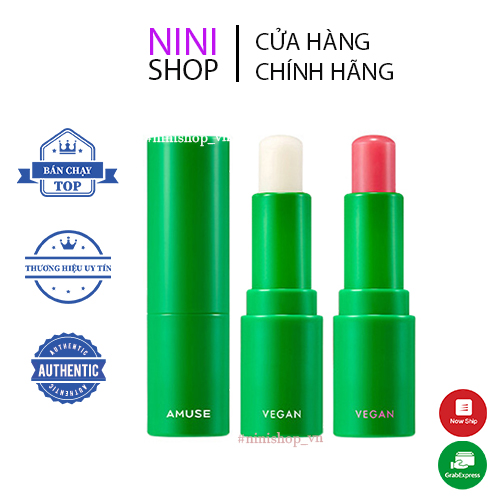 Son dưỡng môi thuần chay Amuse vegan green lip balm