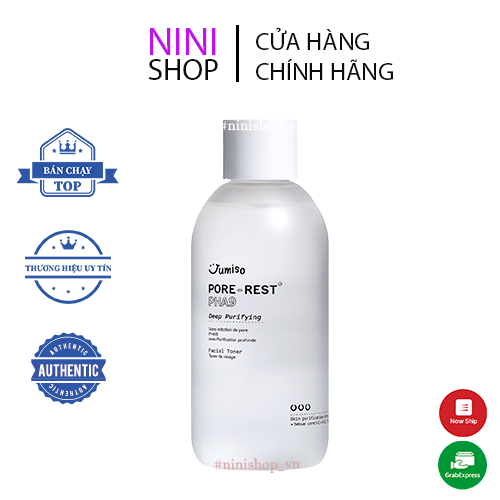 Nước hoa hồng Jumiso Pore-Rest PHA 9 Deep Purifying facial toner 250ml