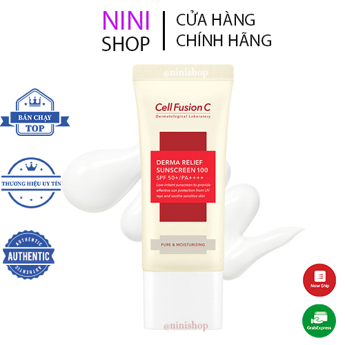 Kem chống nắng dịu nhẹ, an toàn cho mọi loại Cellfusion C Derma Relief Sunscreen SPF50+/PA++++ 50ml