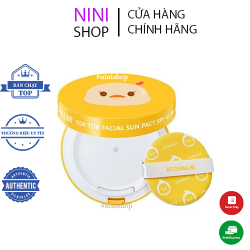 Kem chống nắng cho bé ATOPALM TOK TOK Facial Sun Pact SPF43 PA+++ 15g