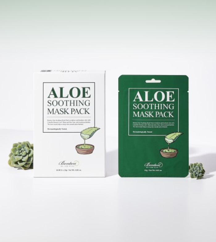Mặt Nạ Giấy Cấp Nước, Làm Dịu Da Chiết Xuất Lô Hội Benton Aloe Soothing Mask Pack 23g