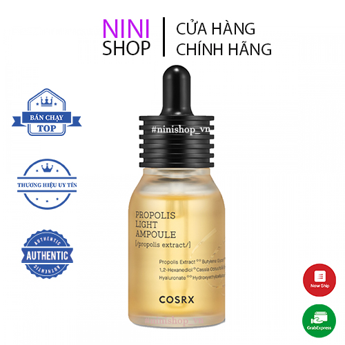 Tinh chất dưỡng da chiết xuất keo ong cosrx Full fit Propolis Light Ampoule 30ml 