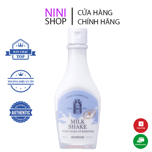 Sữa tẩy trang Mắt Môi Skinfood Milk shake point make-up remover 160ml