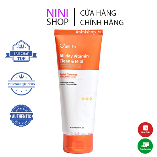 Sữa rửa mặt Jumiso All day Vitamin Clean & Mild Facial Cleanser 150ml
