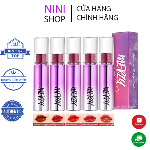 Son tint bóng siêu lì Merzy Aurora Dewy Tint cho đôi môi căng mọng 5.5g
