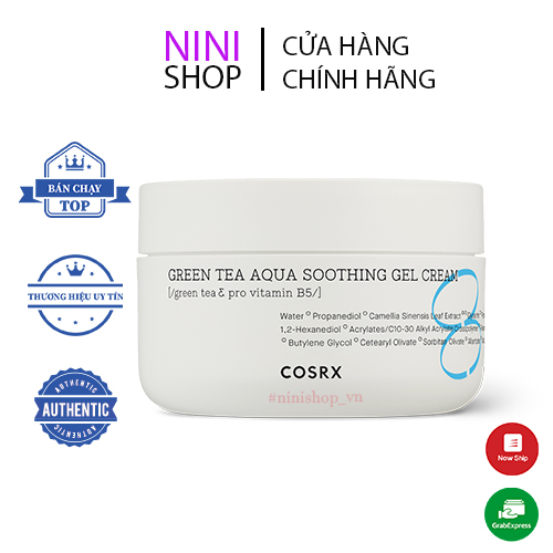 Kem Dưỡng Trà Xanh Cấp Nước và Dịu Da B5 COSRX Hydrium Green Tea Aqua Soothing Gel Cream 50ml