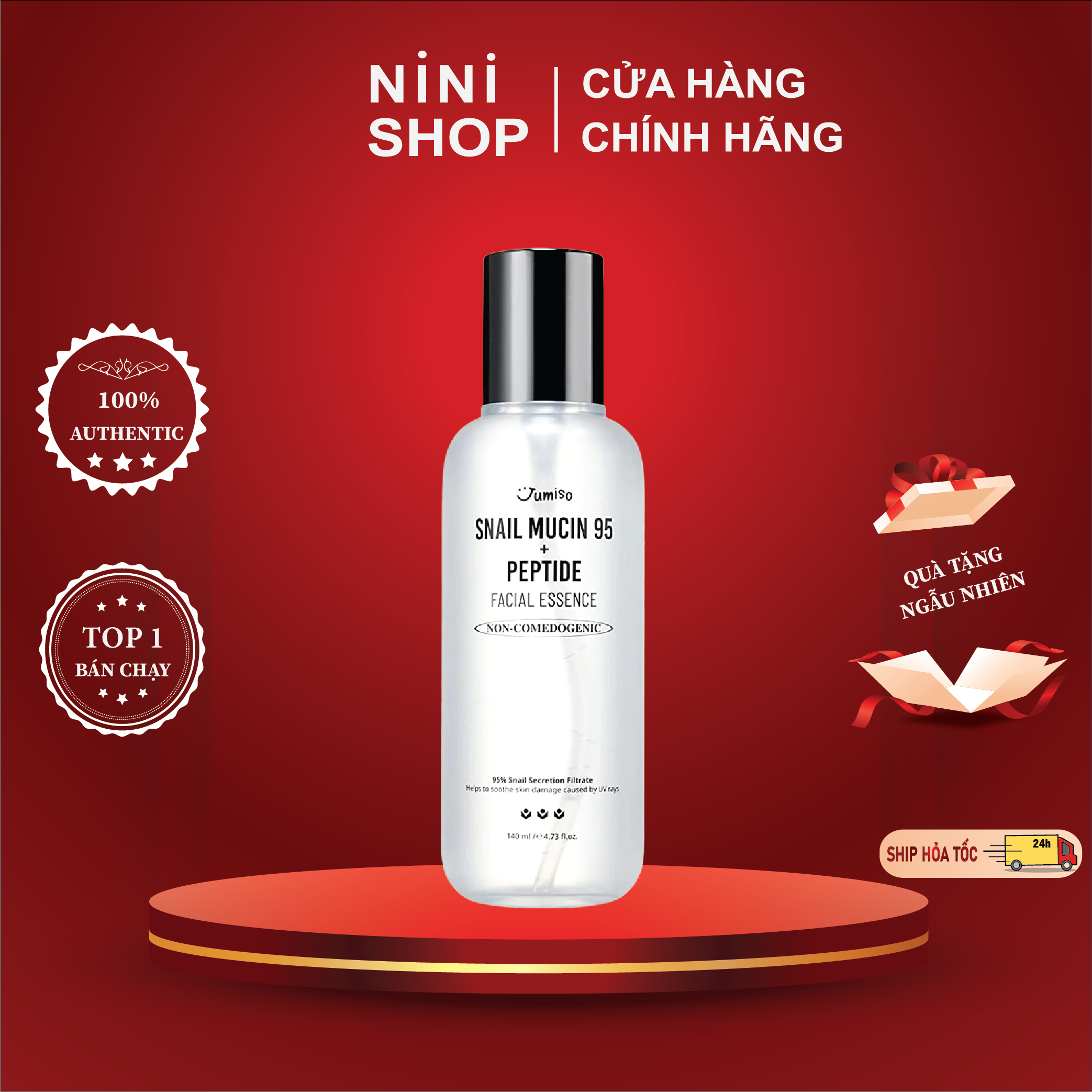 Tinh chất dưỡng ẩm Jumiso Snail Mucin 95 + Peptide Essence