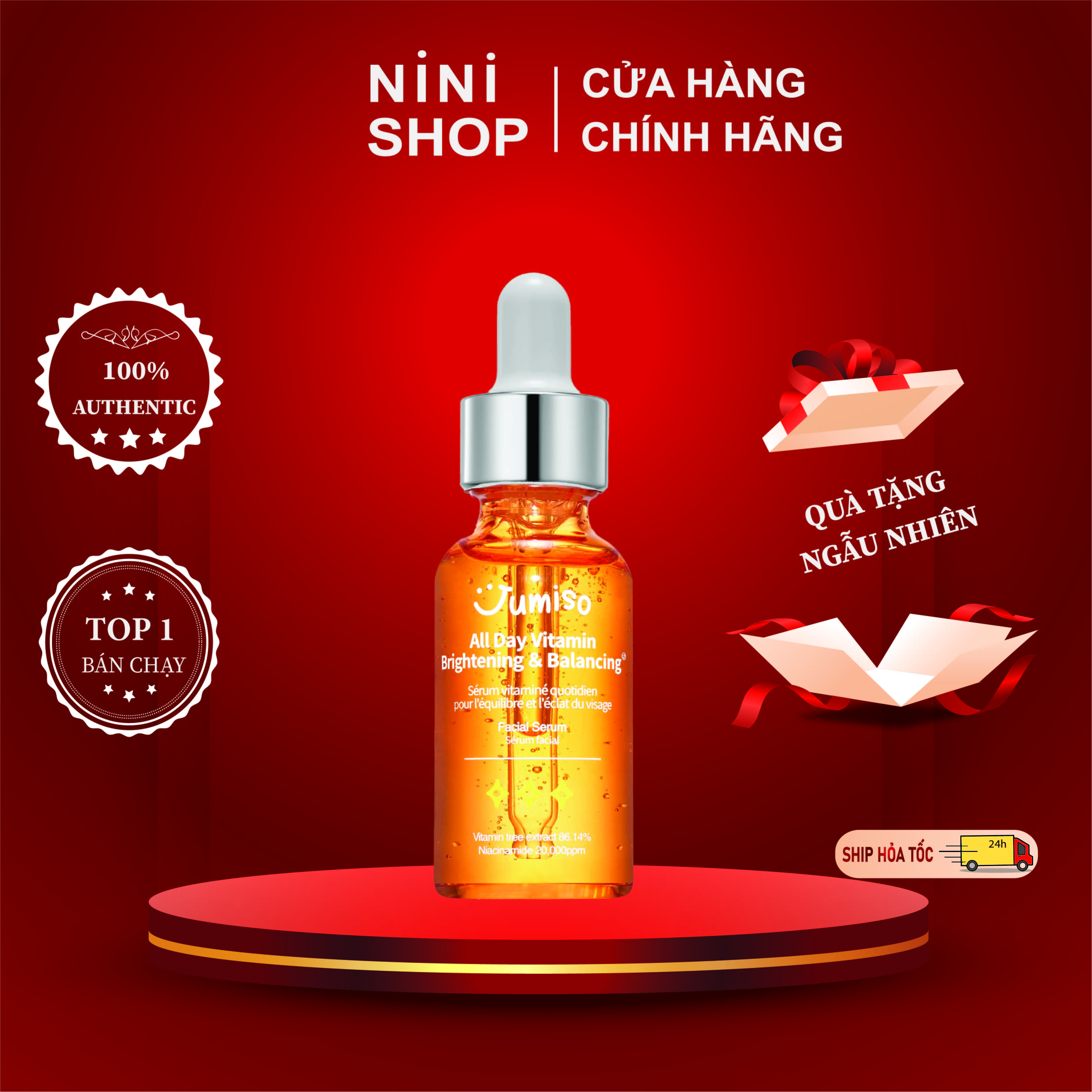 Tinh chất trắng sáng da Jumiso All day Vitamin Brightening&Balancing Facial Serum 30ml